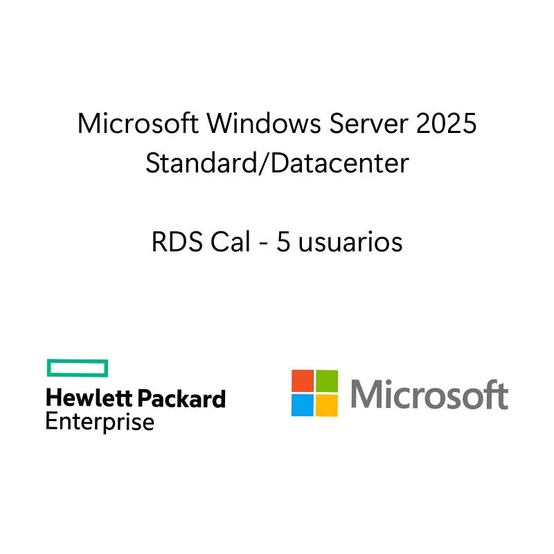 LTU de Microsoft Windows Server 2025 con servicio de escritorio remoto 5 usuarios CAL WW - LTU de Microsoft Windows Server 2025 con servicio de escritorio remoto 5 usuarios CAL WW -